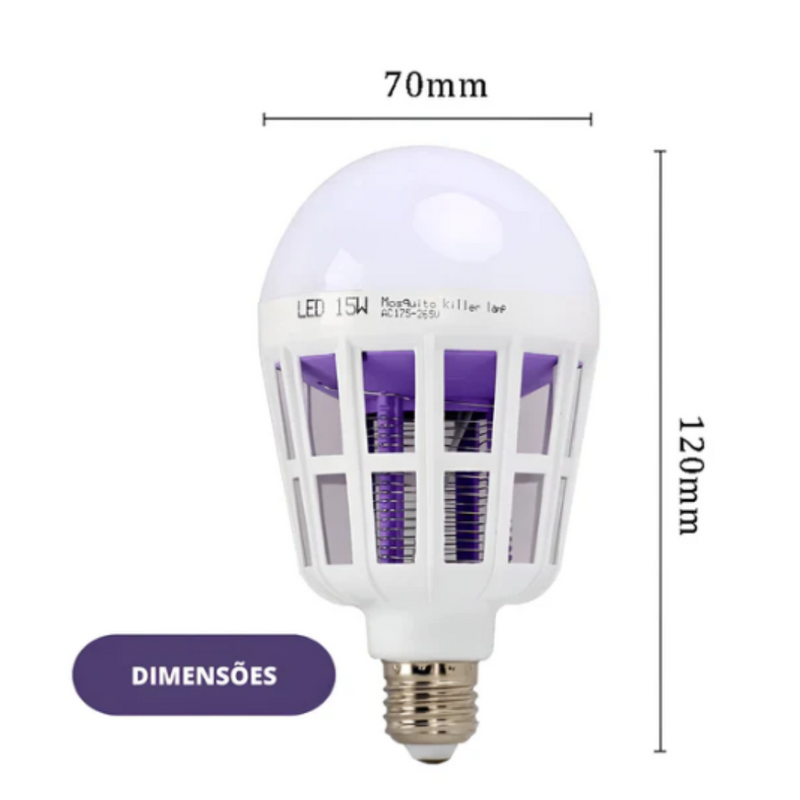 COMPRE 1 LEVE 2 Lâmpada LED Aniquiladora de mosquitos - ORNAEL