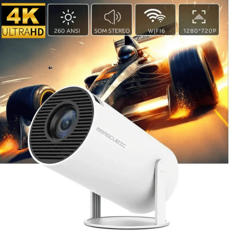 Projetor Portátil 4K CINEMA EM CASA