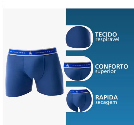 Kit Com 5 Cuecas Boxer Masculina Microfibra Original - ORNAEL