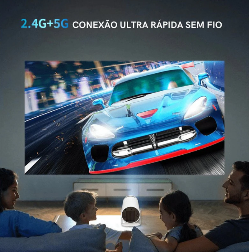 Projetor Portátil 4K CINEMA EM CASA