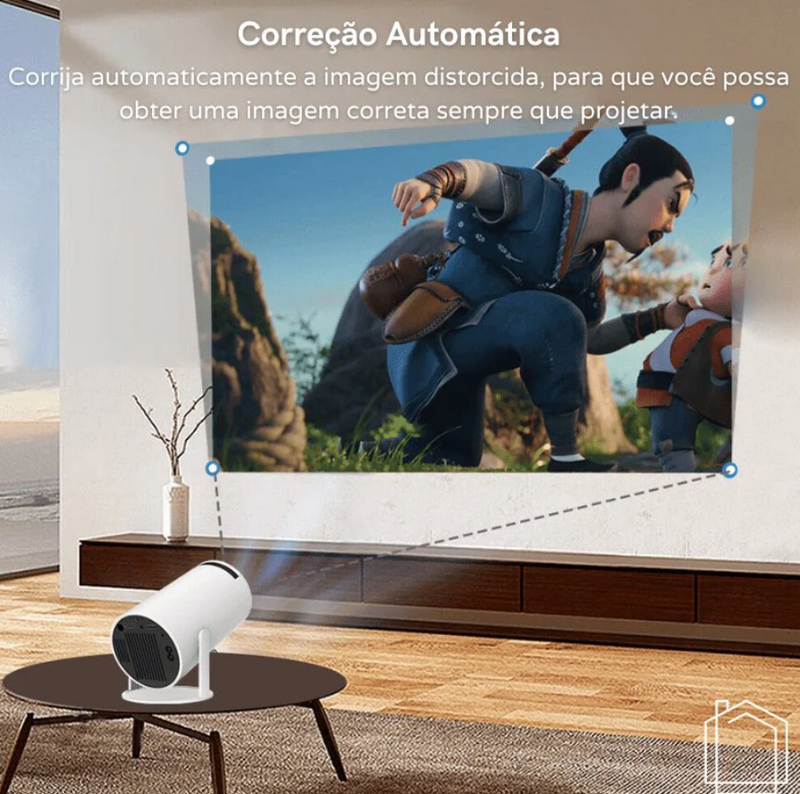 Projetor Portátil 4K CINEMA EM CASA