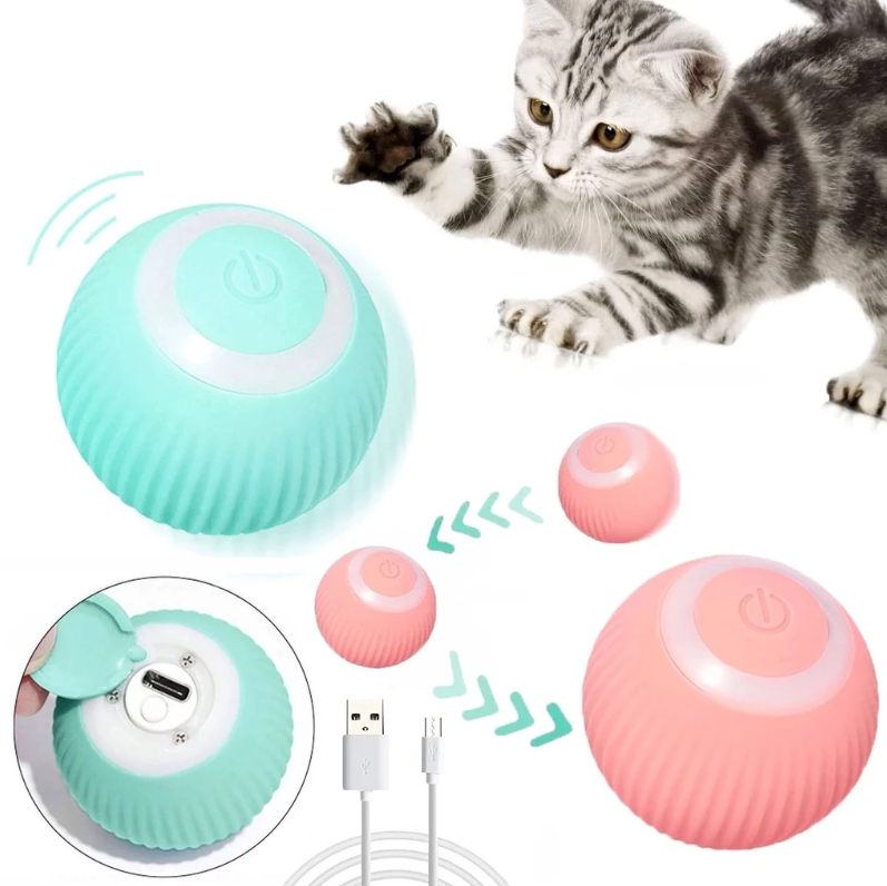 Compre 1 Leve 2 Bolinhas Elétrica Automática para gatos